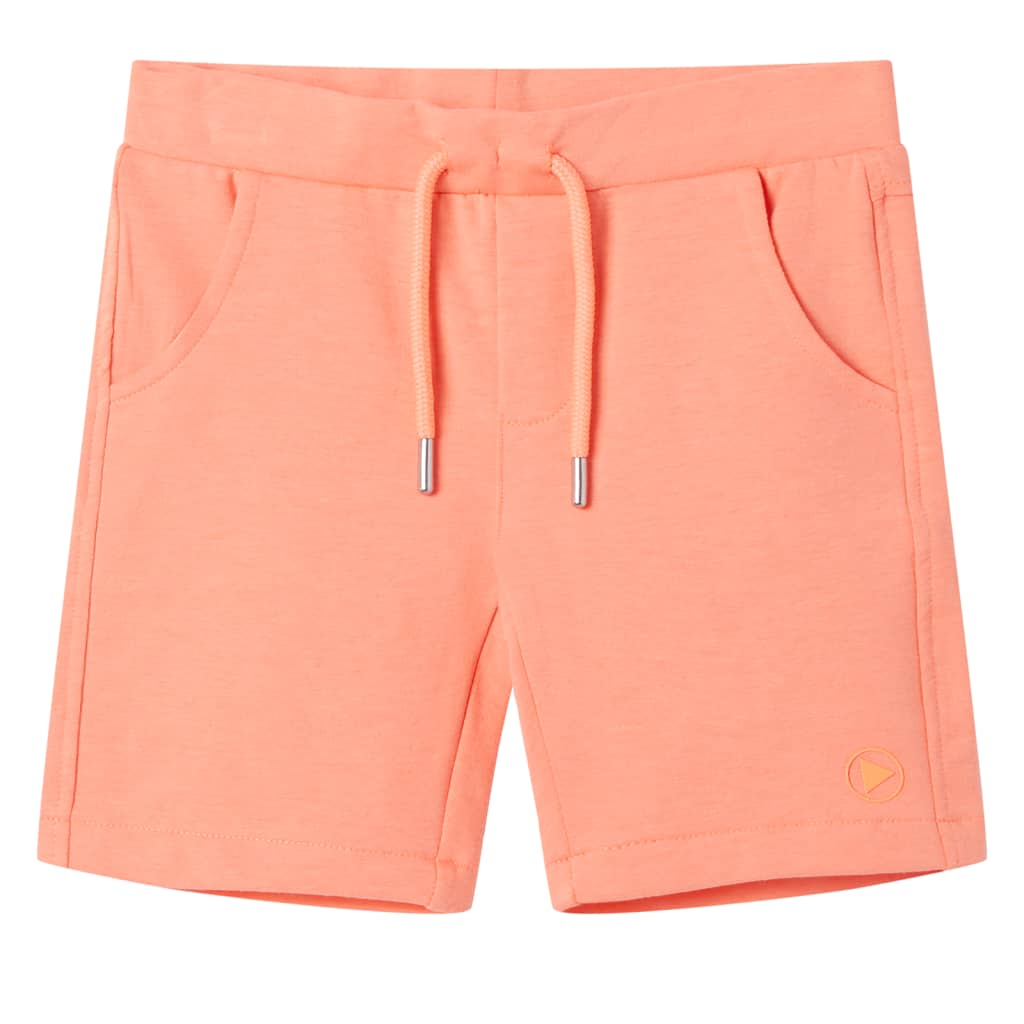 Kindershorts mit Kordelzug Neonorange 140