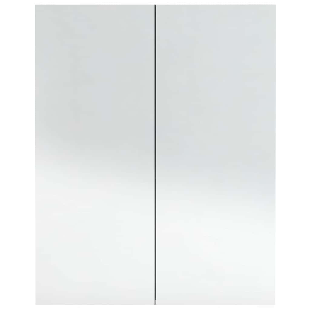 Bad-Spiegelschrank 60x15x75 cm MDF Glänzendes Schwarz