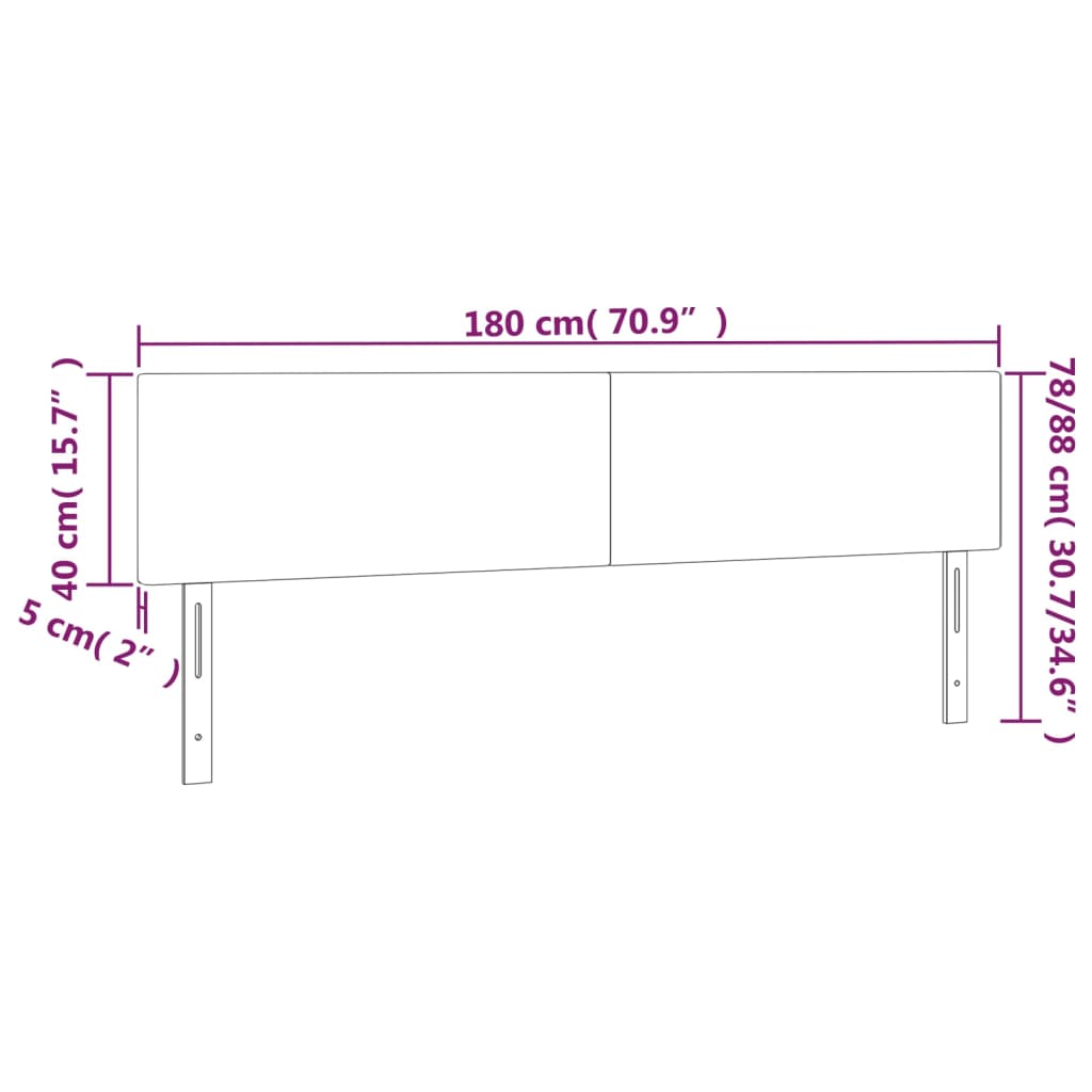 Kopfteil Hellgrau 80x5x118/128 cm Stoff