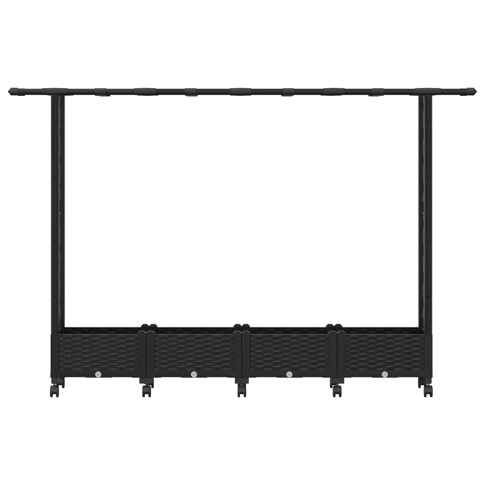 Hochbeet mit Rankgitter und Dach Braun 124 x 40 x 123 cm PP