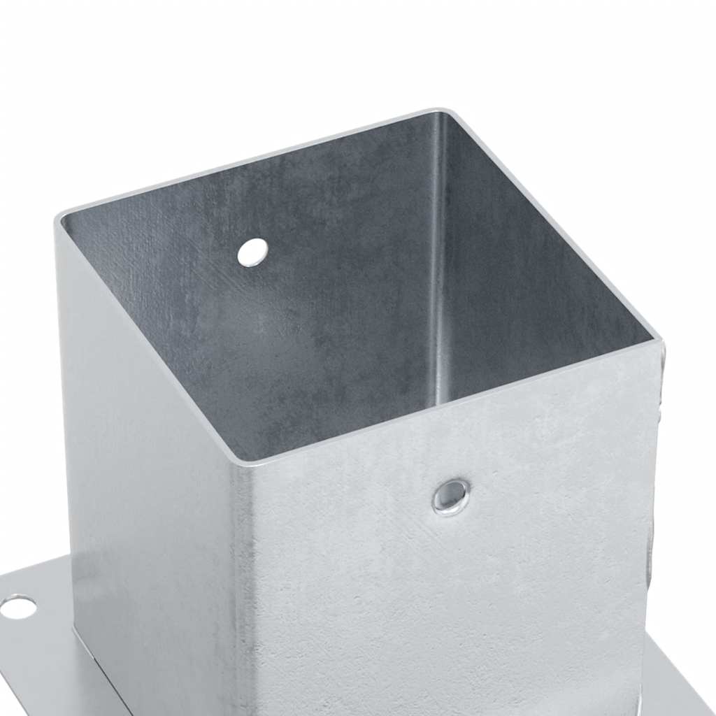 Pfostenträger Quadratisch 4Stk. Silber 46x46mm Verzinkter Stahl