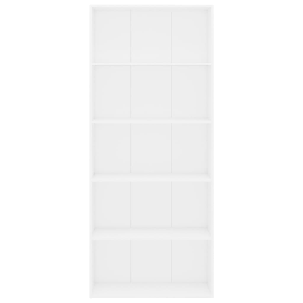 Bücherregal Schwarz Eichen-Optik 80x30x189 cm Holzwerkstoff
