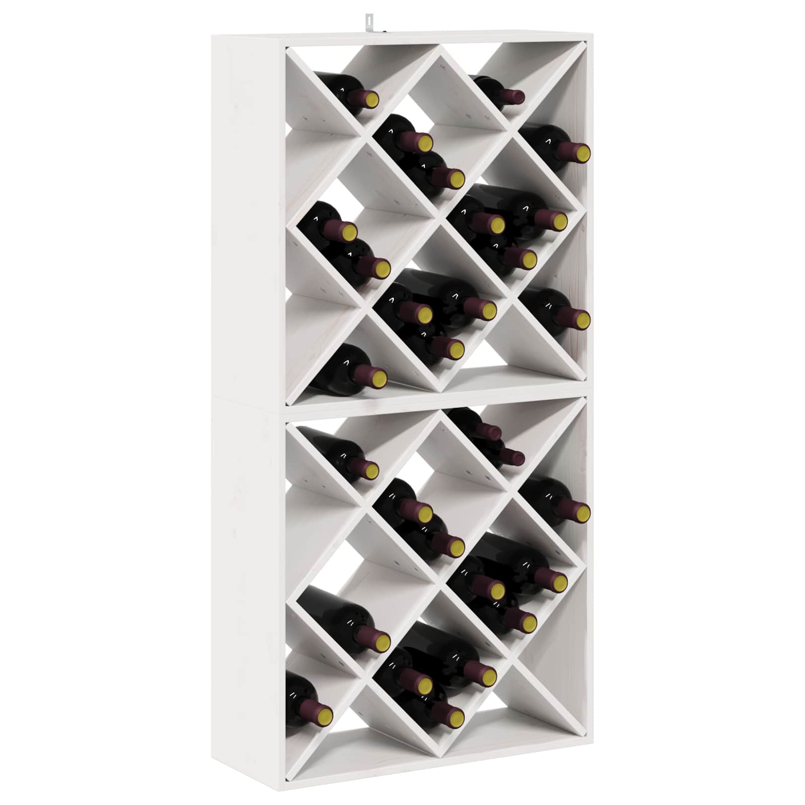 Weinschrank 56 x 25 x 56 cm Massivholz Kiefer