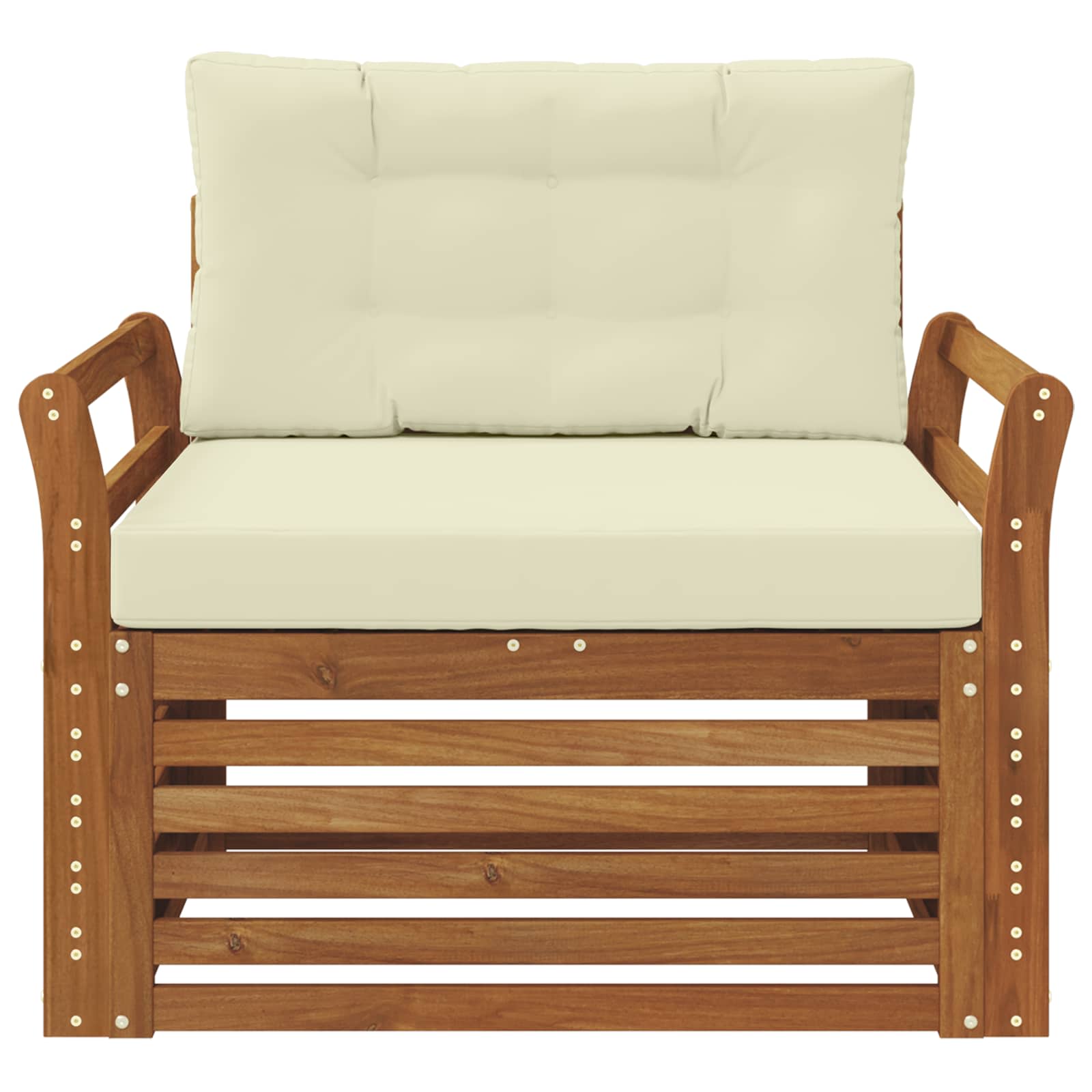 2 Stück Outdoor-Sofa Natur