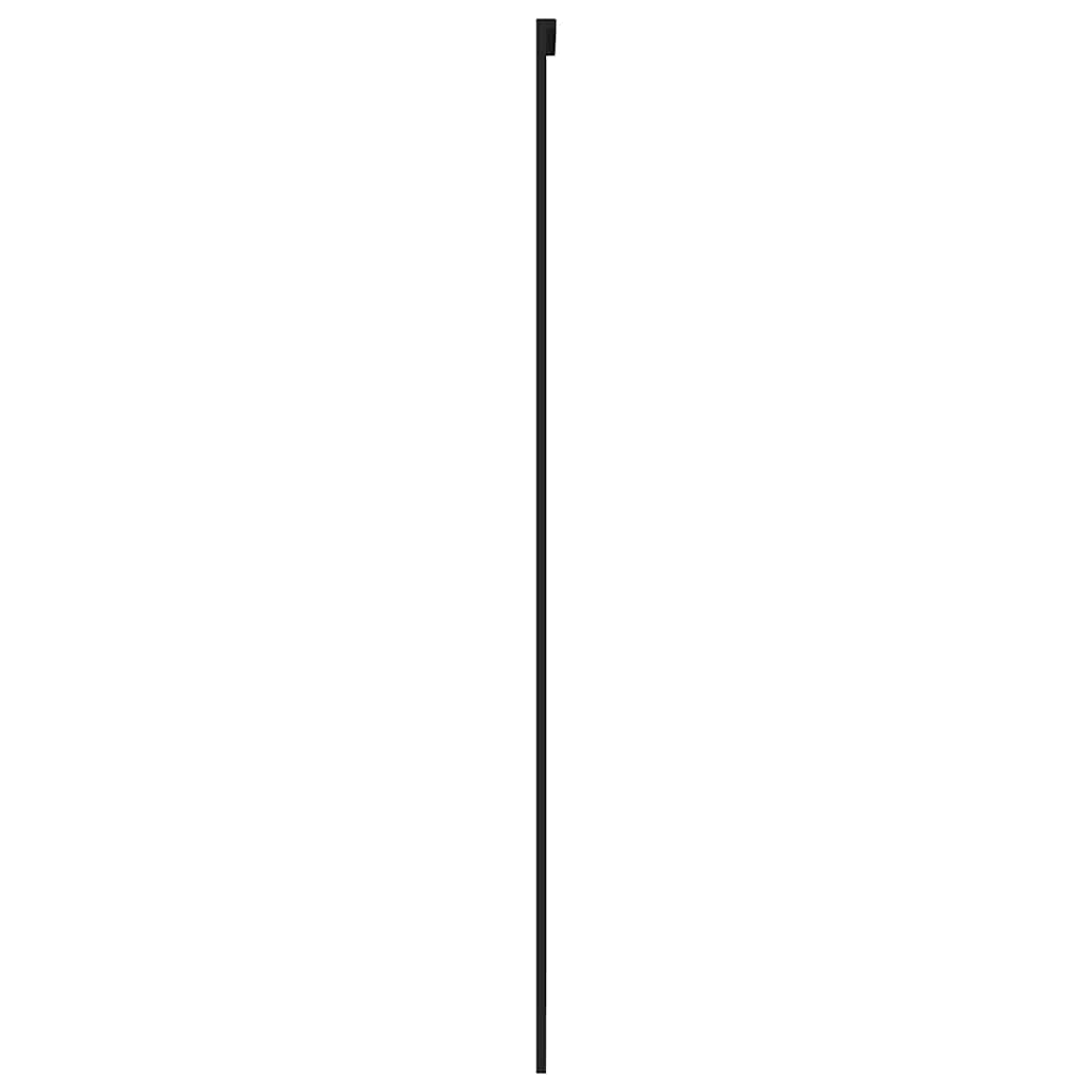 Schiebetür Aluminium und ESG Glas 90x205 cm Schwarz