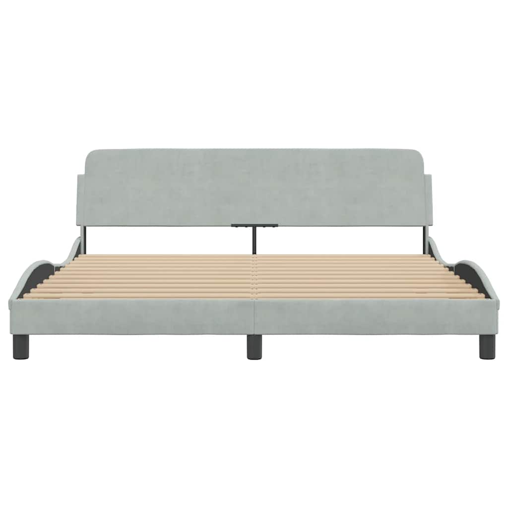 Bettgestell Dover Dunkelgrau 90x190 cm Samt