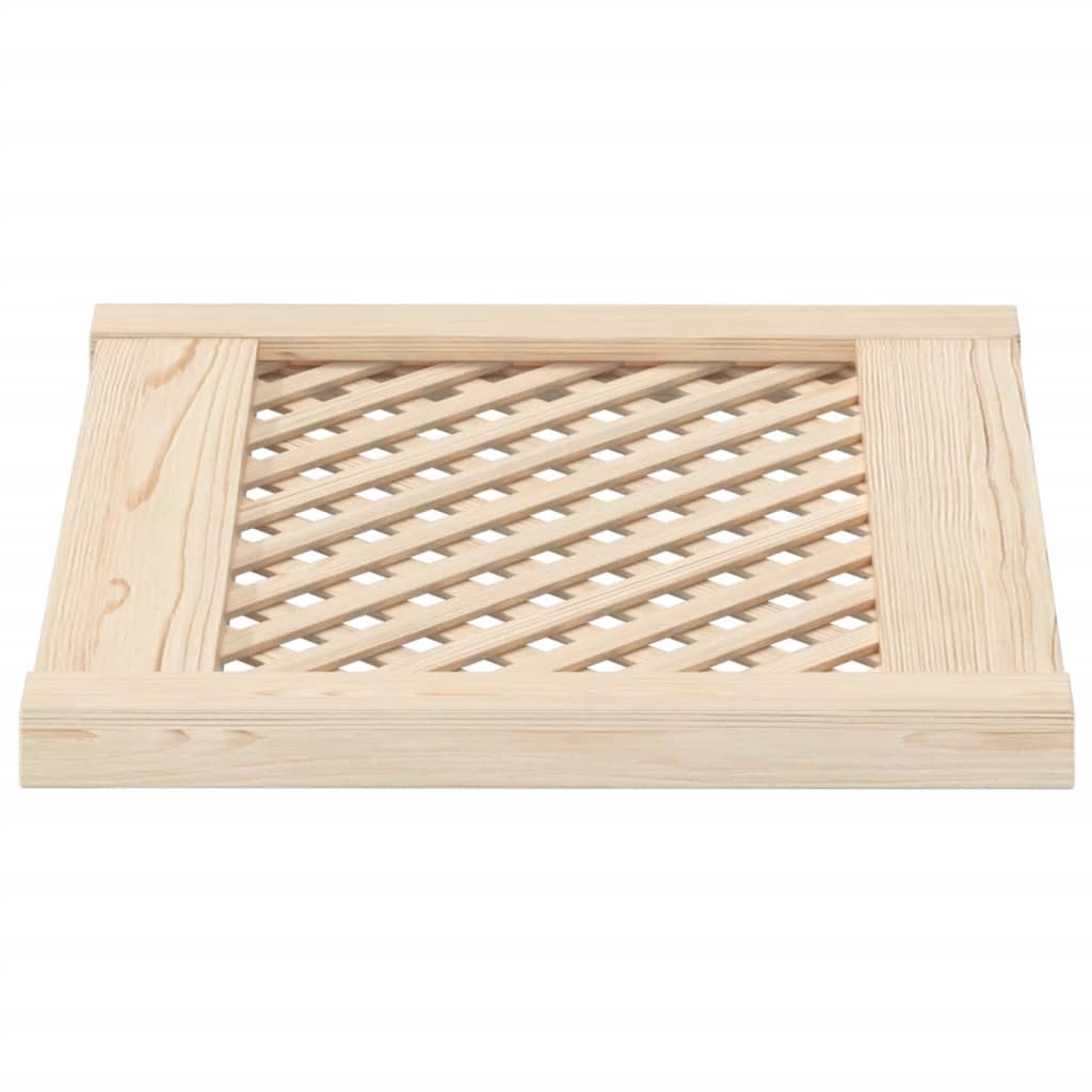 Schranktüren 2 Stk. Gitter-Design 39,5x39,5cm Massivholz Kiefer