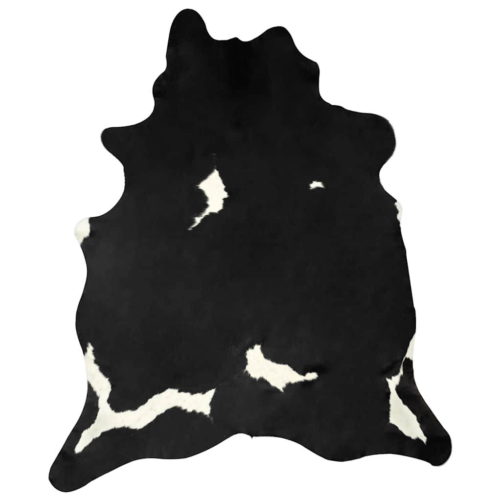 Teppich Echtes Rindsleder Schwarz 150x170 cm