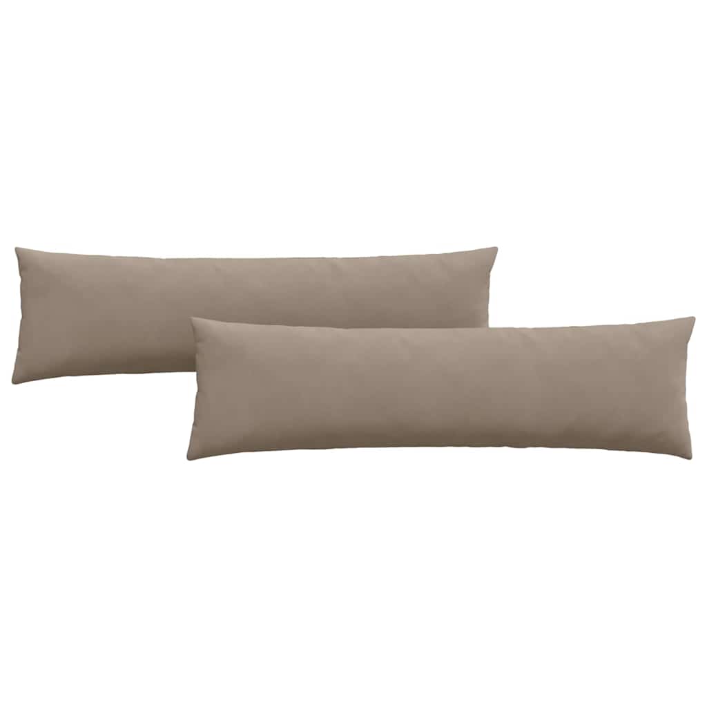 Sofakissen 2 Stück Taupe 50 x 30 cm Stoff