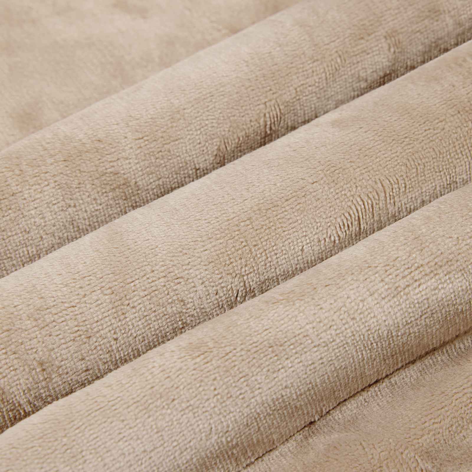 Überwurfdecke Beige 130 x 150 cm Fleece