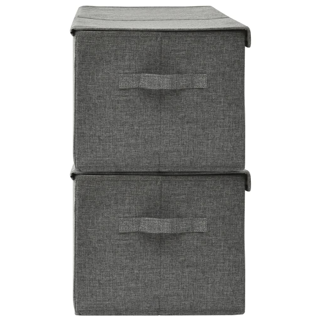 Aufbewahrungsbox Stoff 50x30x25 cm Anthrazit