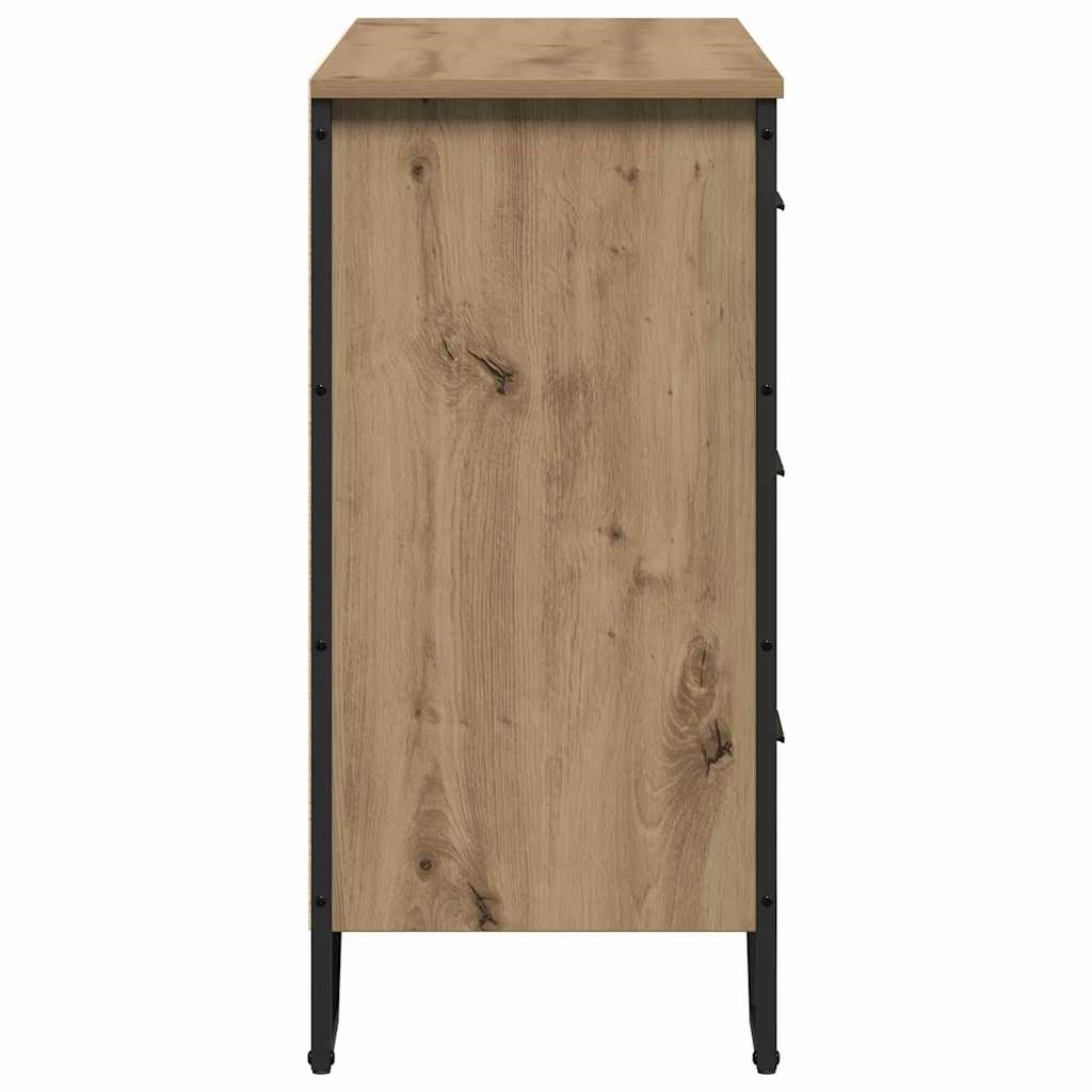 Kommode Schwarz 91x35,5x74,5 cm Holzwerkstoff