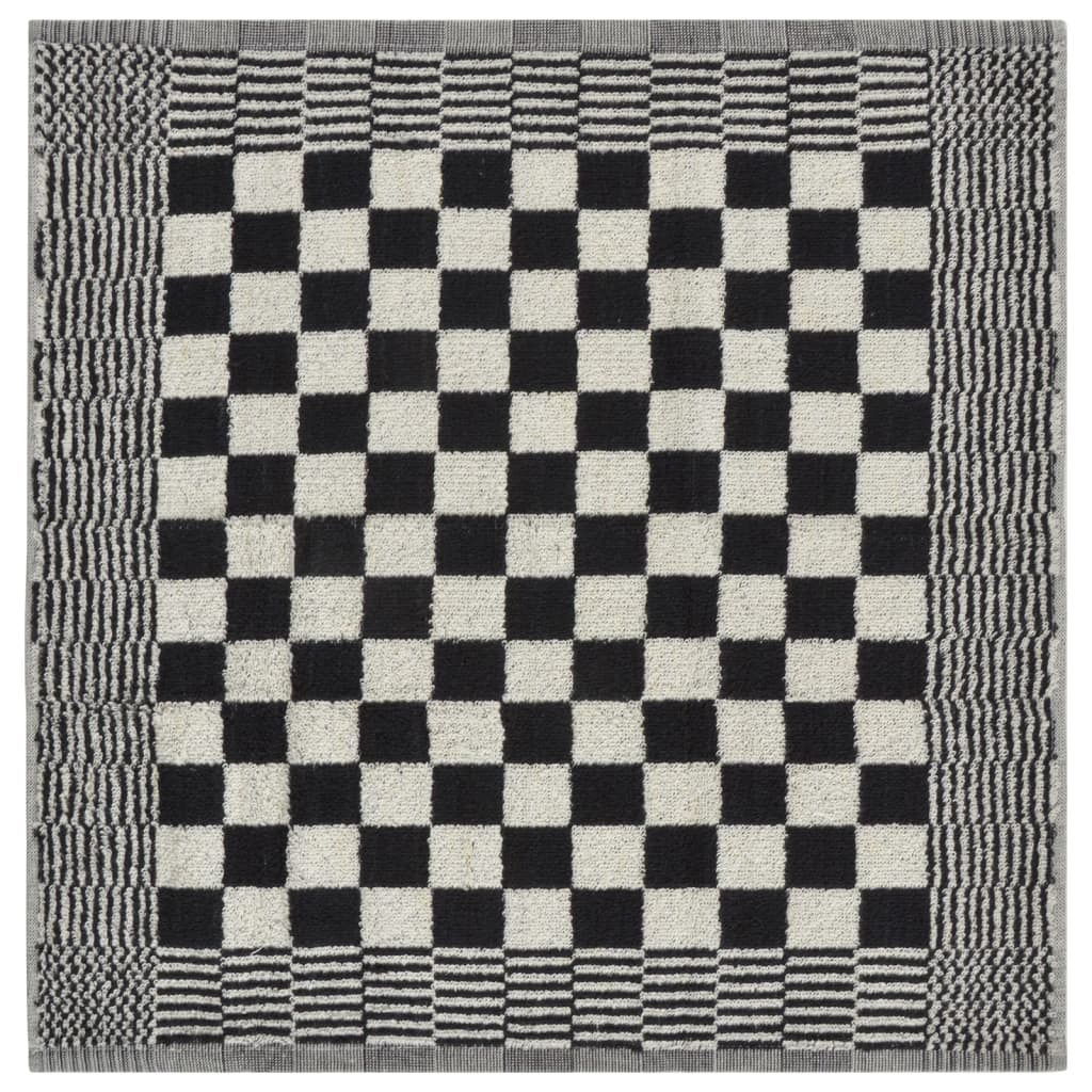 10-tlg. Handtuch-Set Schwarz und Grau Baumwolle