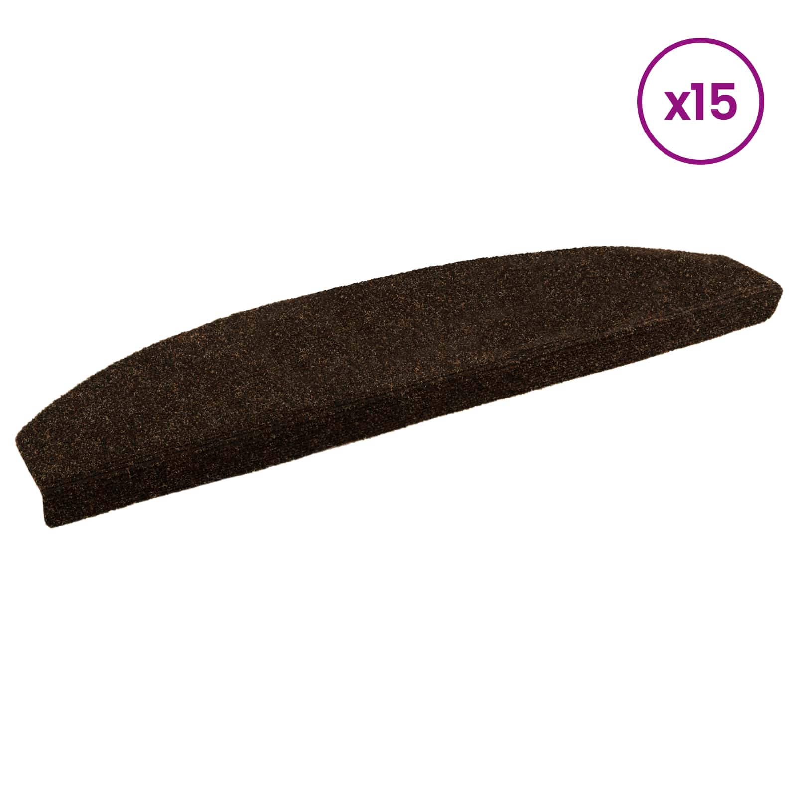 Selbstklebende Treppenschoner 15 pcs Beige 80 x 24,5 x 3,5 cm