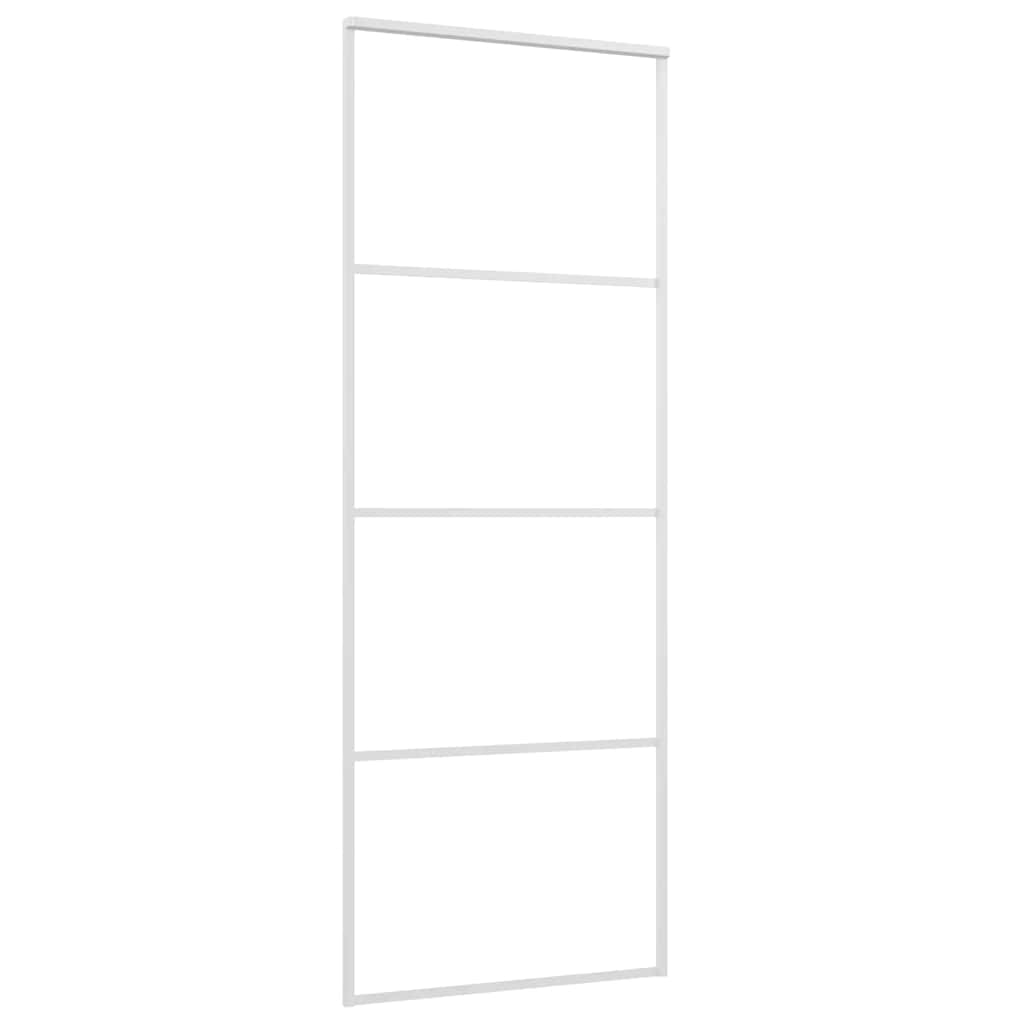 Schiebetür Aluminium und ESG Glas 90x205 cm Schwarz
