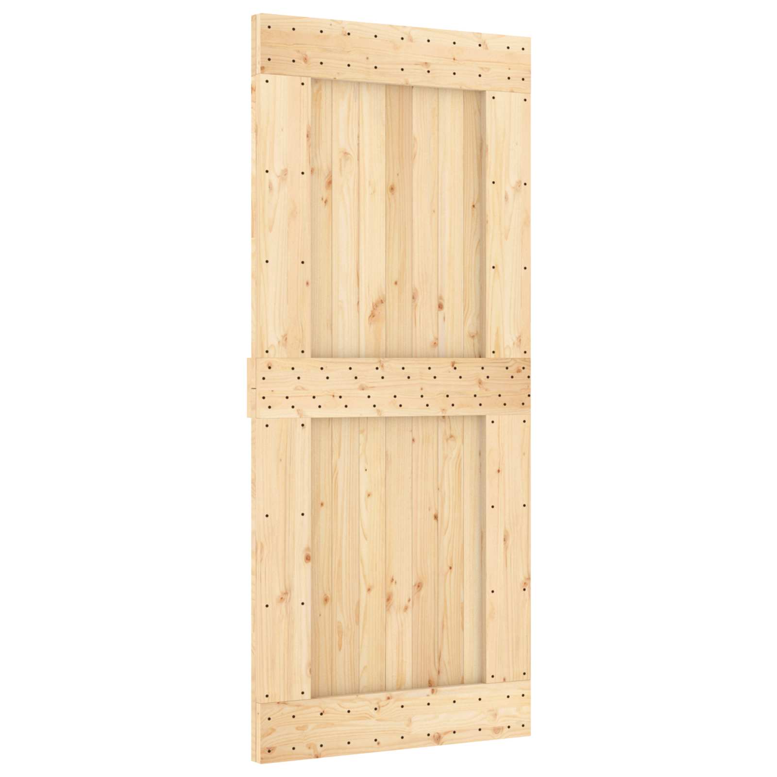 Schiebetür NARVIK Natürlich und Schwarz 70 x 210 cm (213,5 cm)