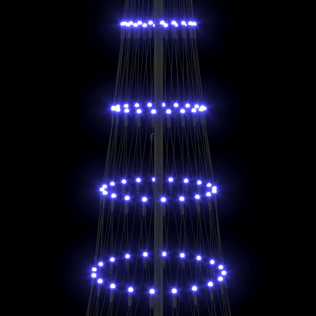 LED-Weihnachtsbaum mit 230 LEDs Mehrfarbig 184,5 cm Metall