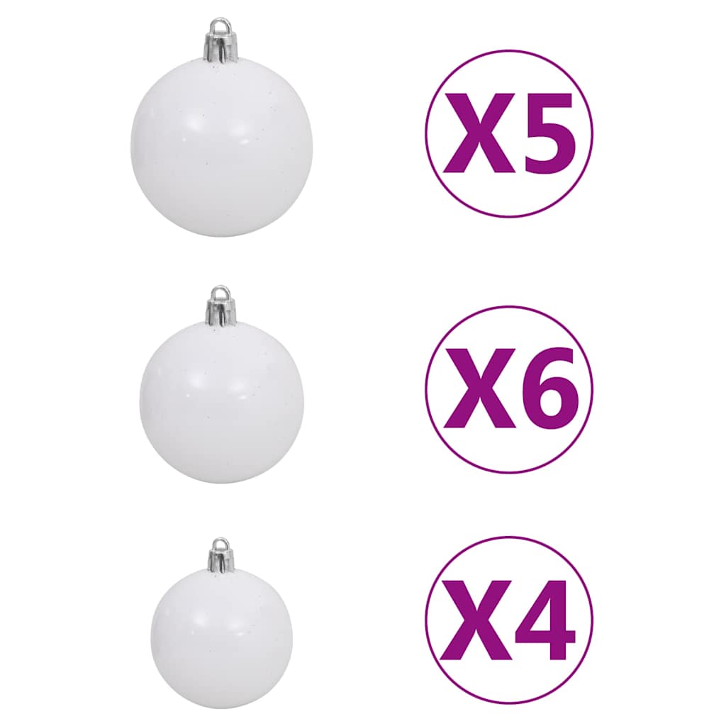 Künstlicher Weihnachtsbaum Nordmann LED & Kugeln Grün 150 cm