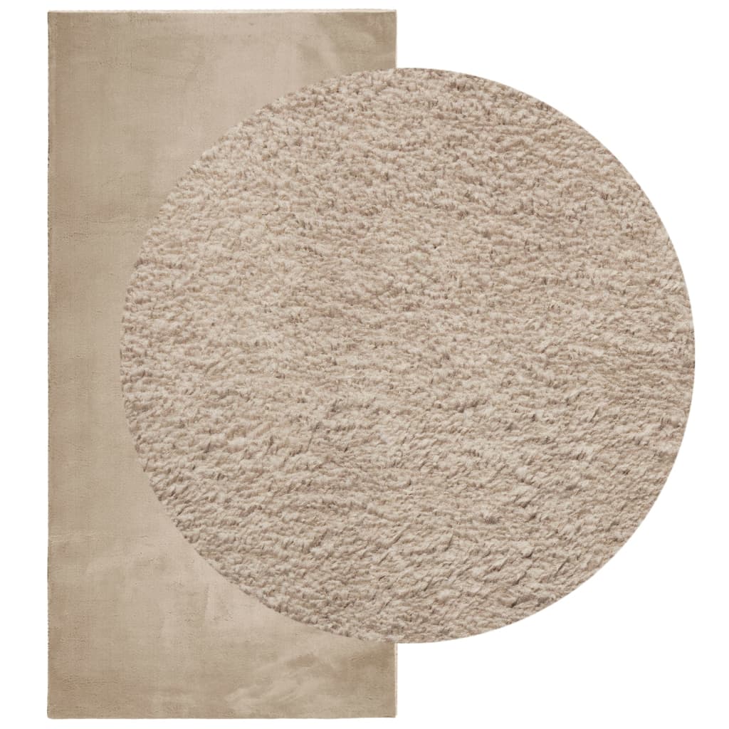 Teppich HUARTE Kurzflor Weich und Waschbar Anthrazit 60x110 cm