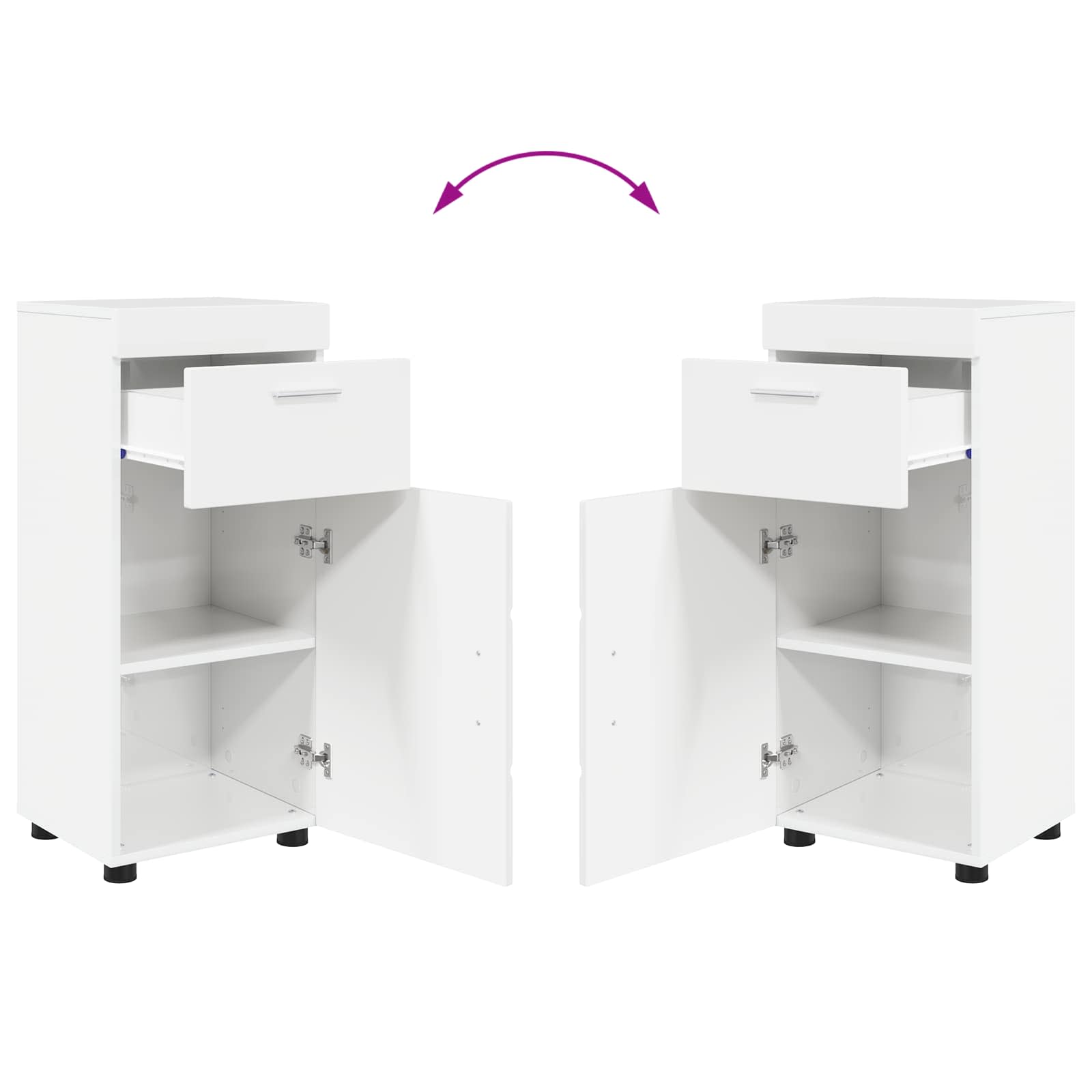 Badezimmermöbel-Set TULUM 2 pcs Weiß 60 x 34 x 63 cm