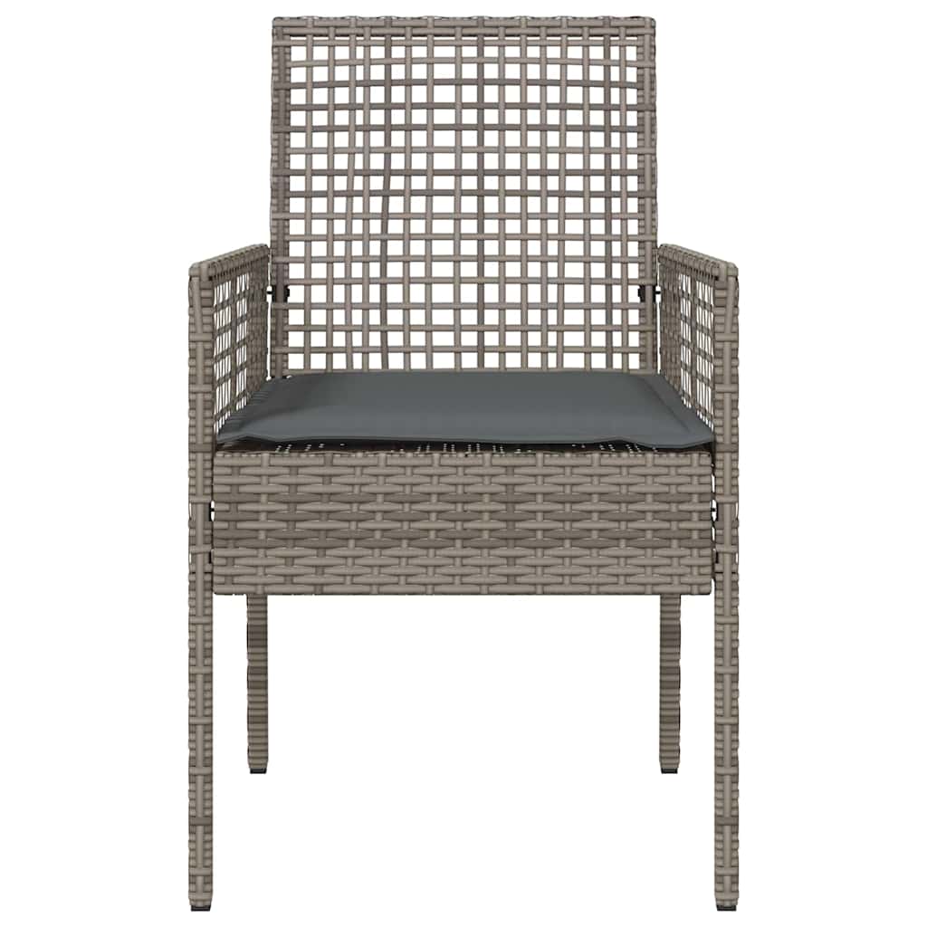 Gartenstuhl 2 pcs Schwarz 55 x 53 x 85 cm Poly-Rattan