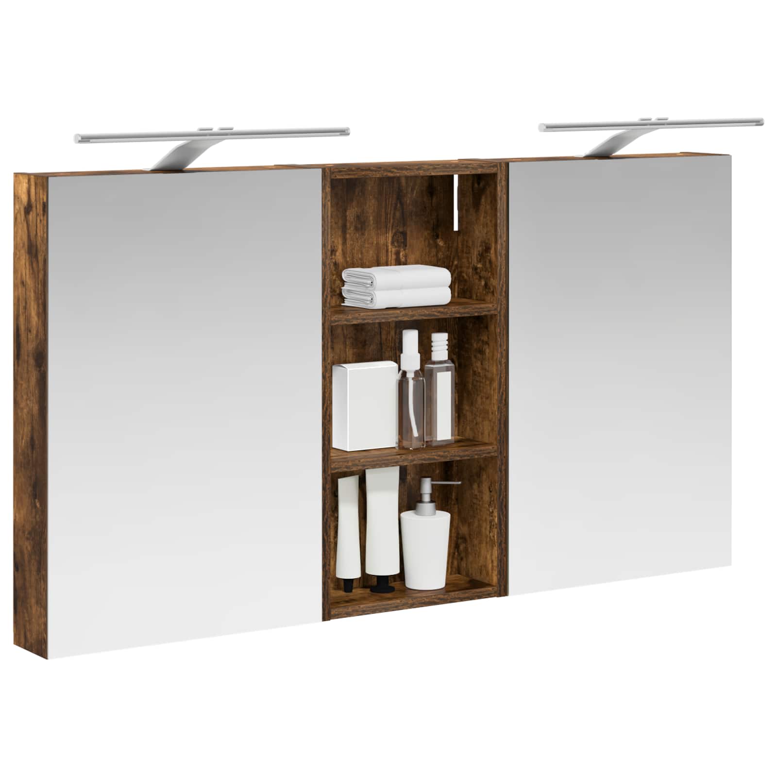 Badezimmerschrank-Set 3 pcs 80 x 10,5 x 50 cm Holzwerkstoff