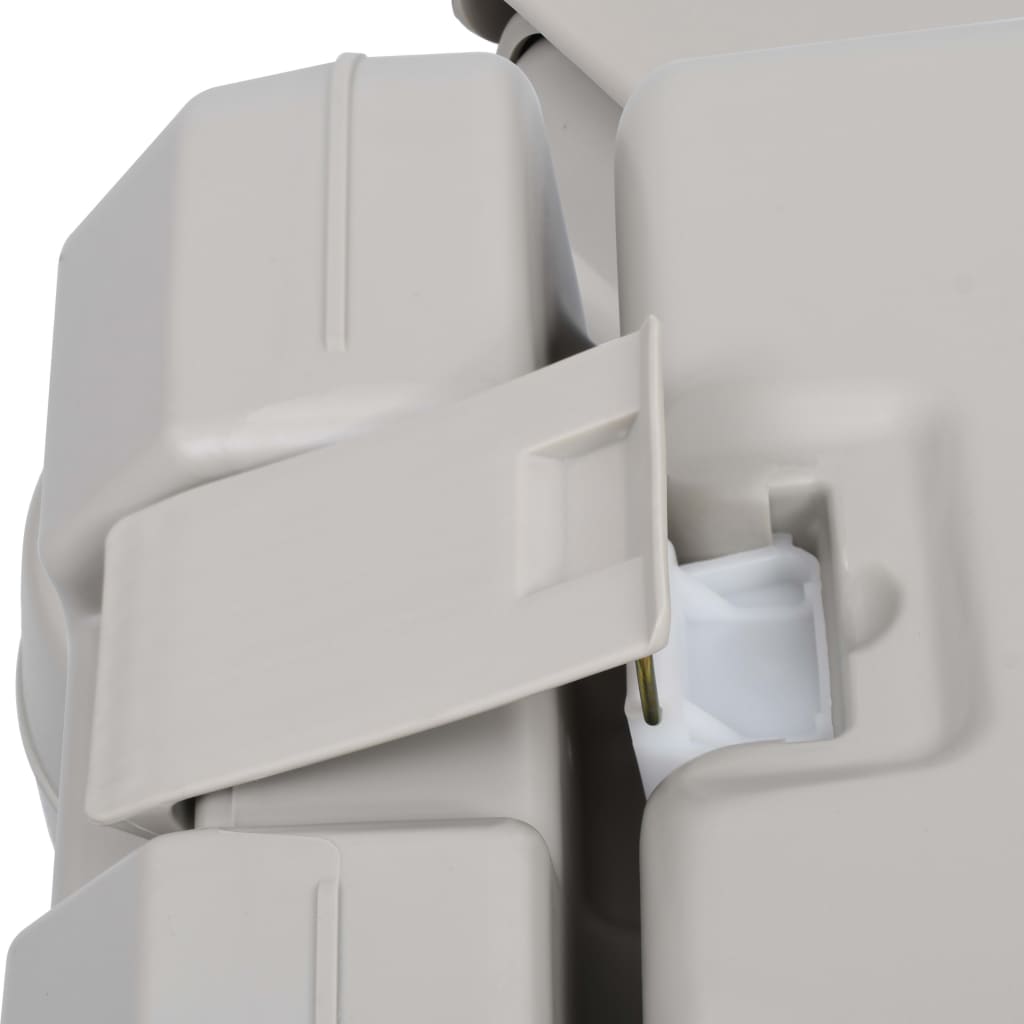 Camping-Toilette Grau und Weiß 41,5 x 36,5 x 30 cm Polyethylen