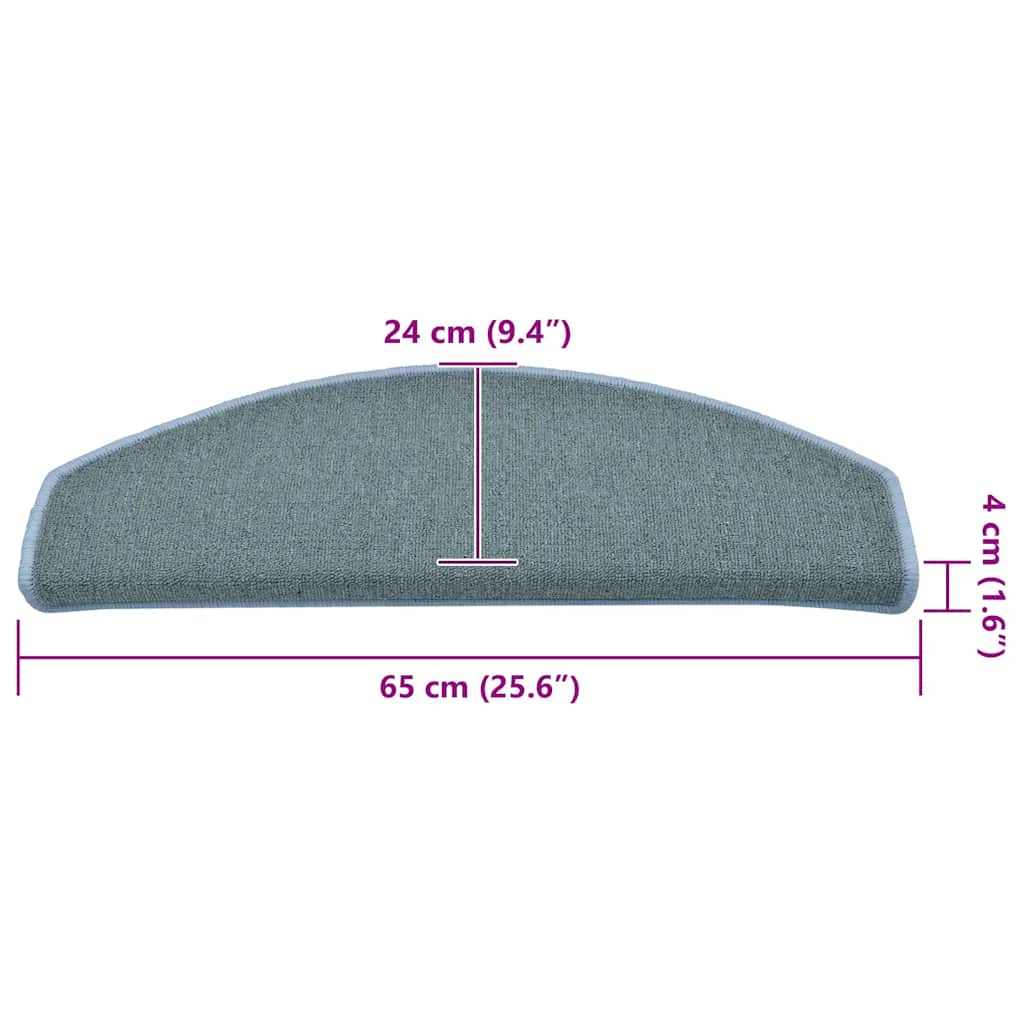 Stufenmatten 15 Stk. 56x17x3 cm Anthrazit Halbrund