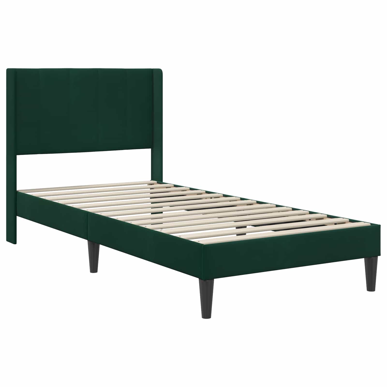 Bettgestell mit Matratze mit Kopfteil Hellgrau 80 x 200 cm Samt