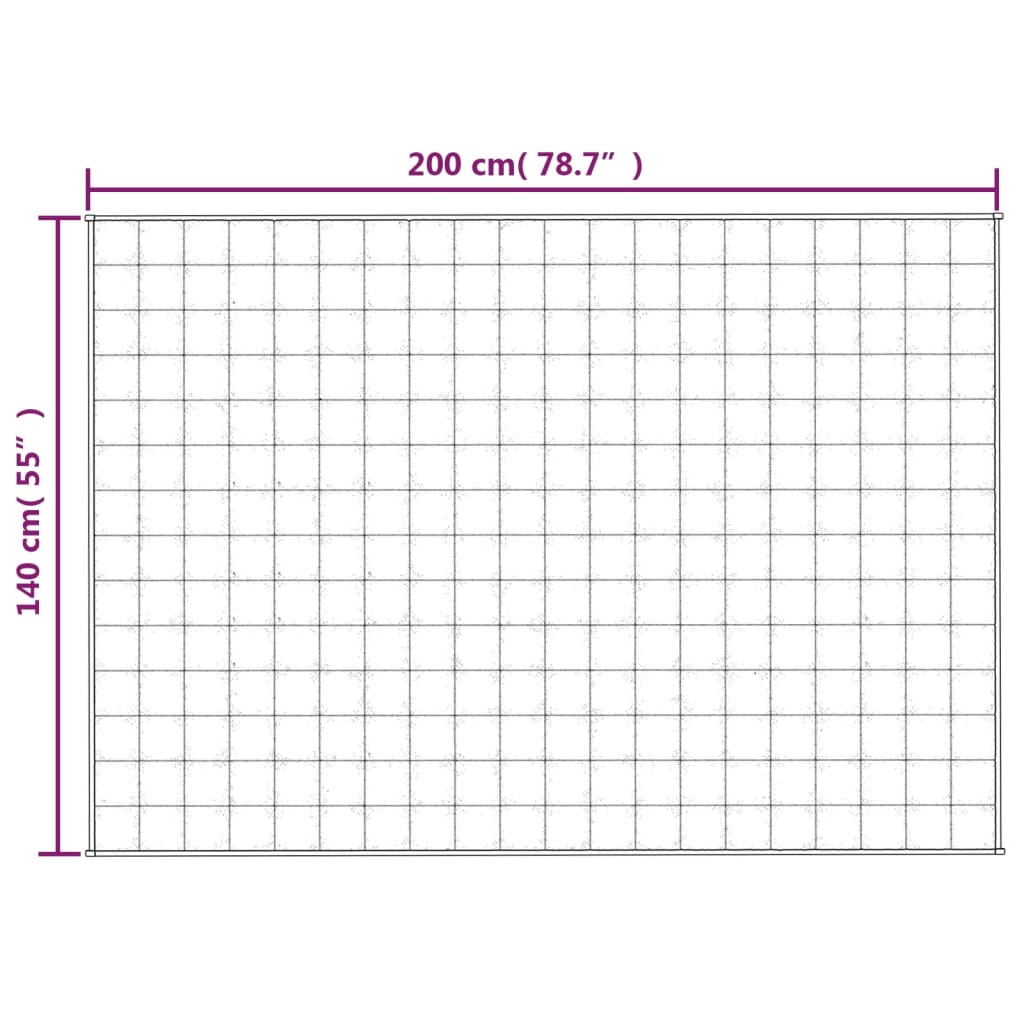 Gewichtsdecke Grau 122x183 cm 5 kg Stoff