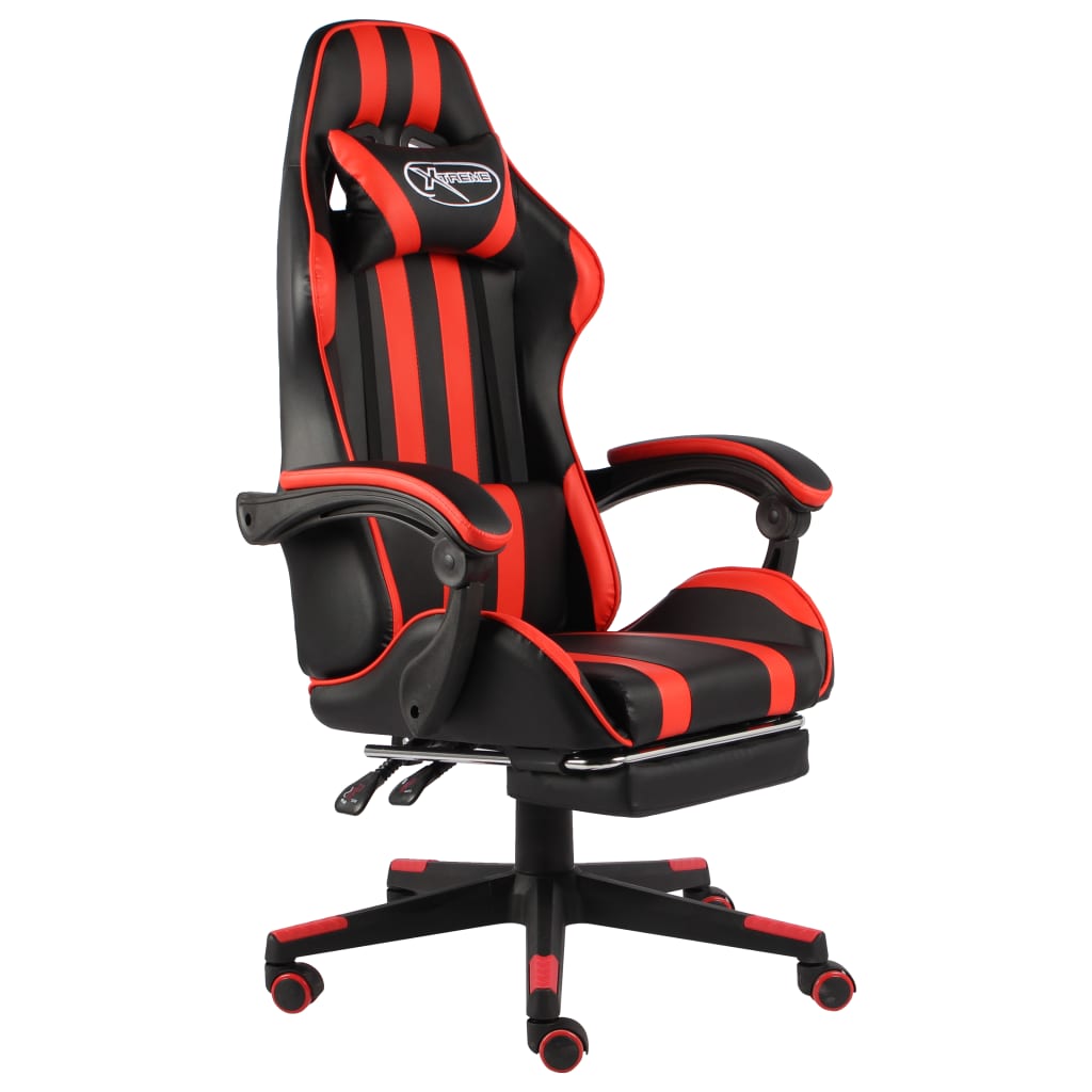 Gaming-Stuhl Schwarz und Blau Kunstleder