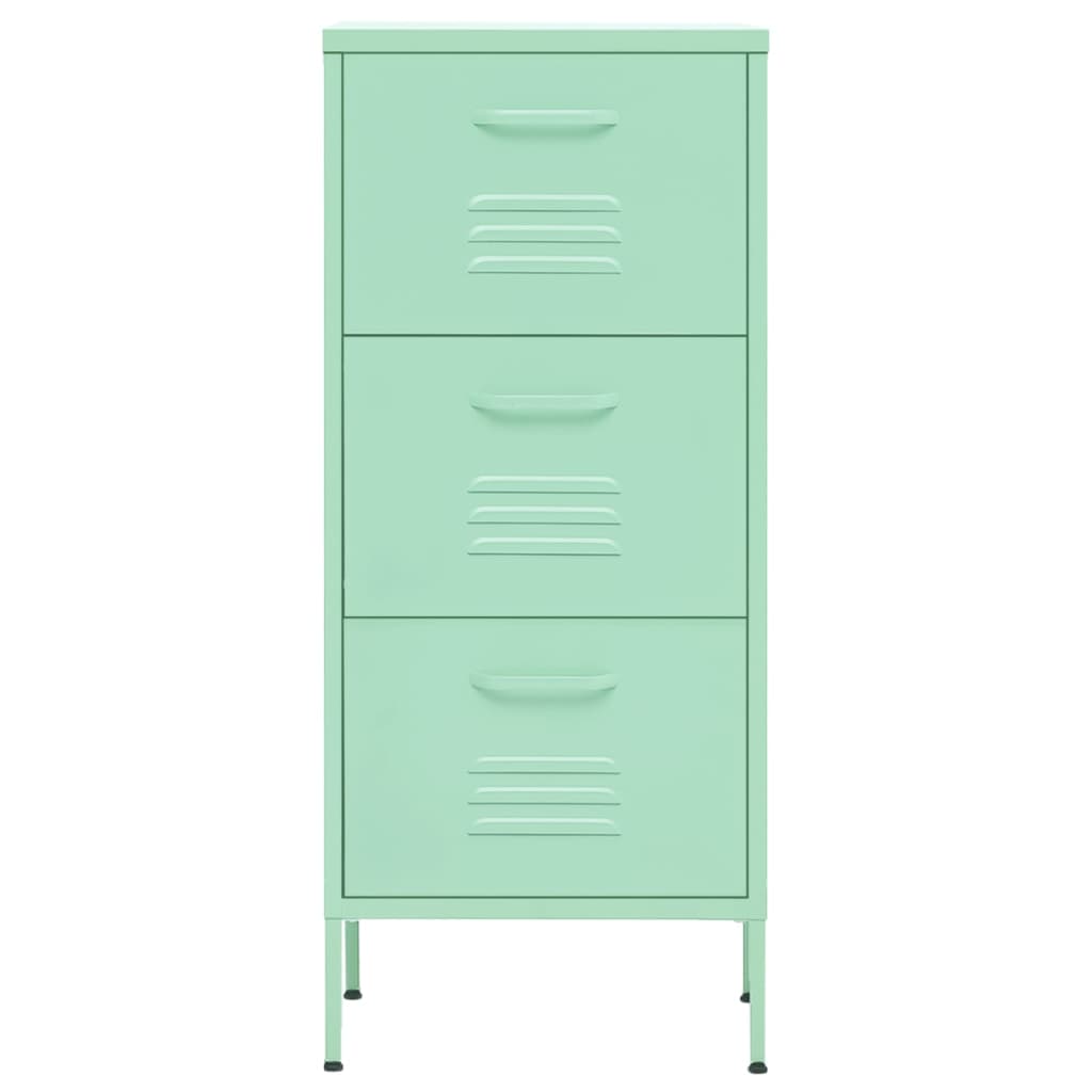 Beistellschrank Olivgrün 42,5x35x101,5 cm Stahl