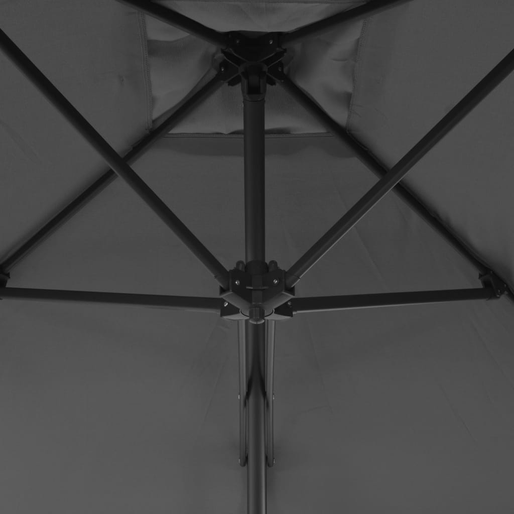 Sonnenschirm mit Stahl-Mast 250x250x230 cm Bordeauxrot