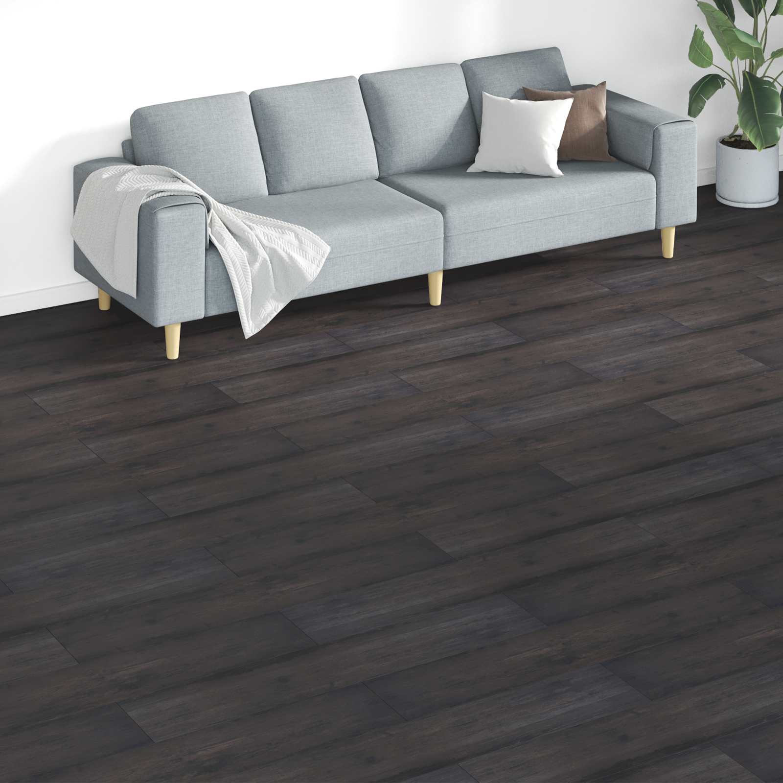 Bodenplanken 18 pcs Walnussbraun 5,26 m² PVC