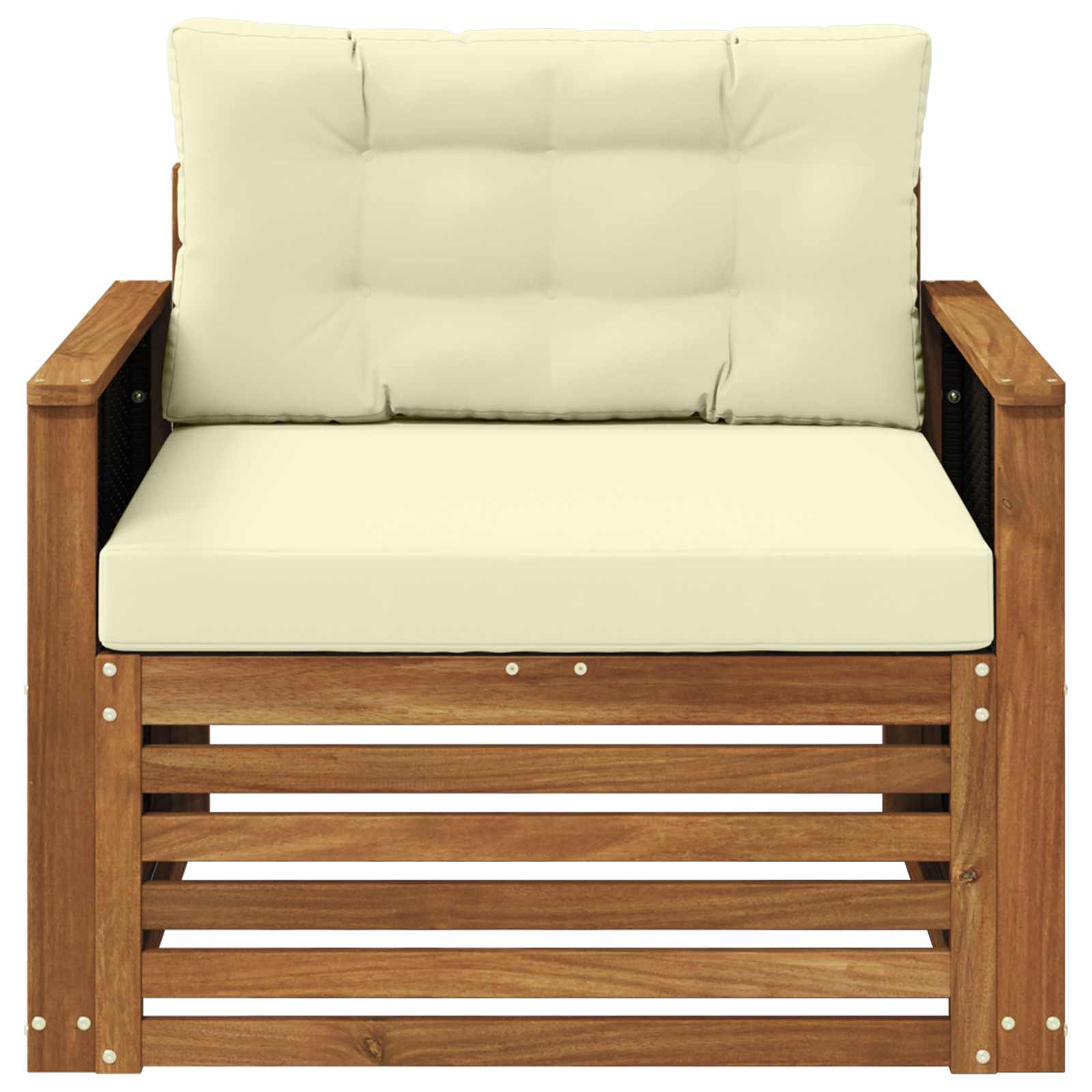 2 Stück Outdoor-Sofa Natur