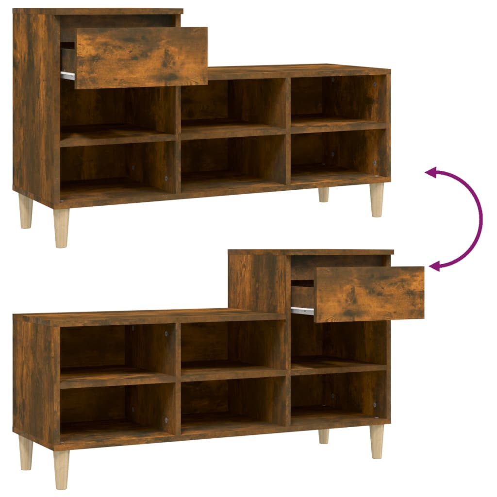 Schuhregal Weiß 102x36x60 cm Holzwerkstoff