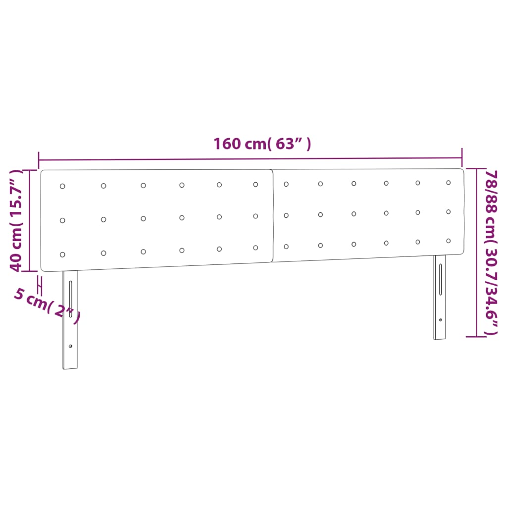 Kopfteil Hellgrau 80x5x118/128 cm Stoff