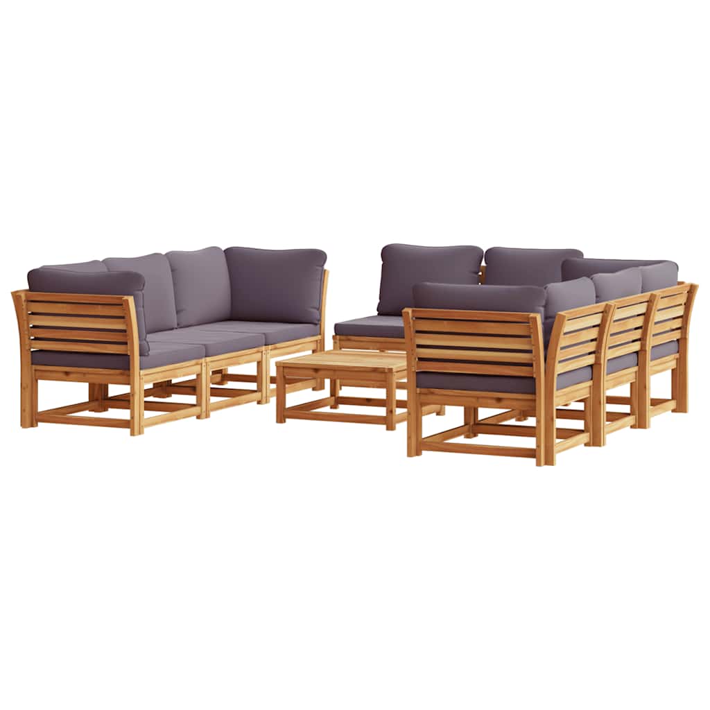 4-tlg. Garten-Lounge-Set mit Kissen Massivholz Akazie