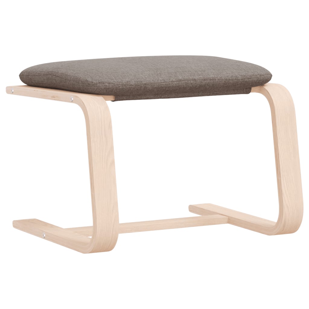 Fußhocker Creme 51x41x40 cm Stoff