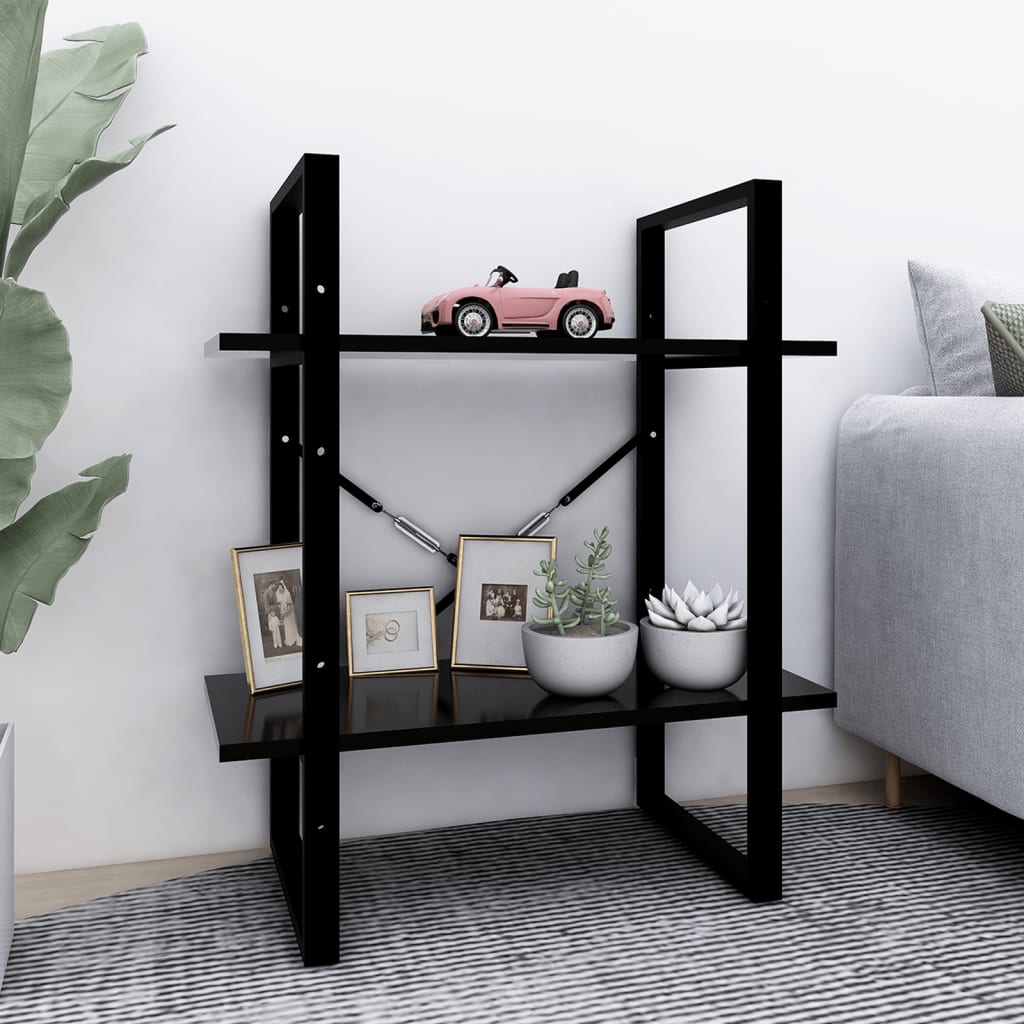 Bücherregal 2 Fächer Weiß 60x30x70 cm Holzwerkstoff