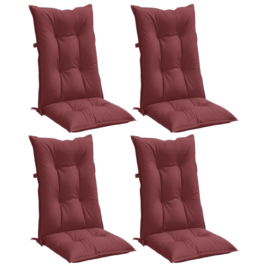 Hochlehner-Auflagen 2 Stk. Melange Anthrazit 120x50x7cm Stoff