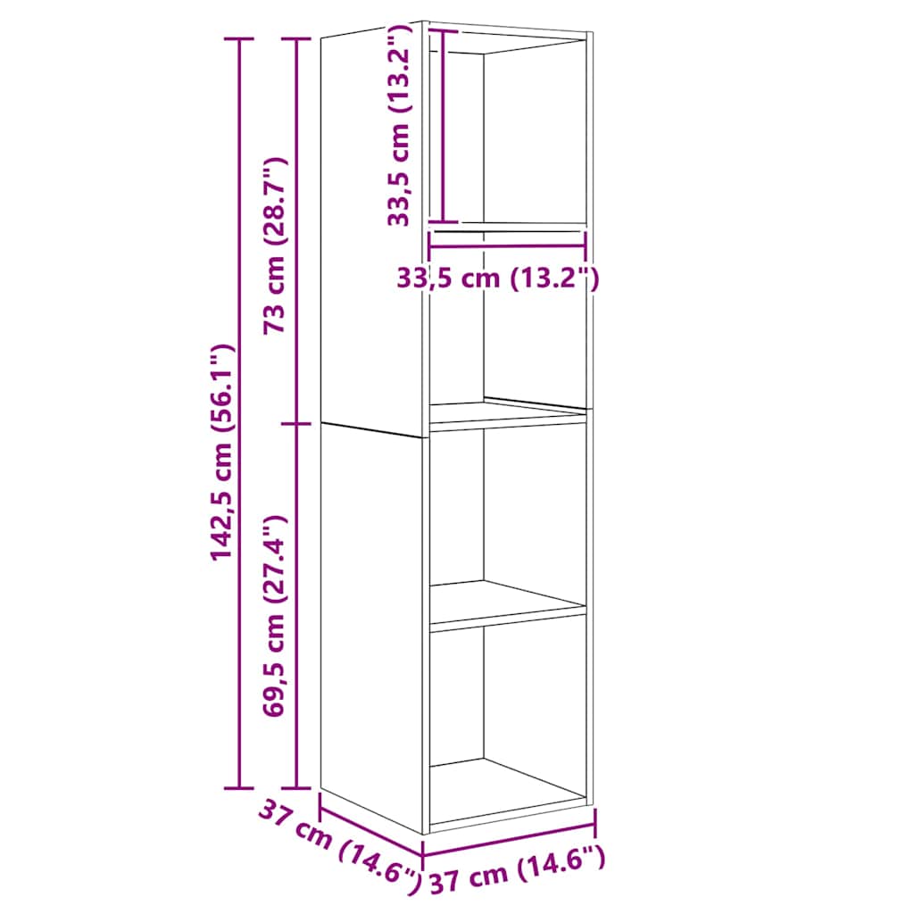 4-tlg. TV-Schrank-Set Weiß Holzwerkstoff
