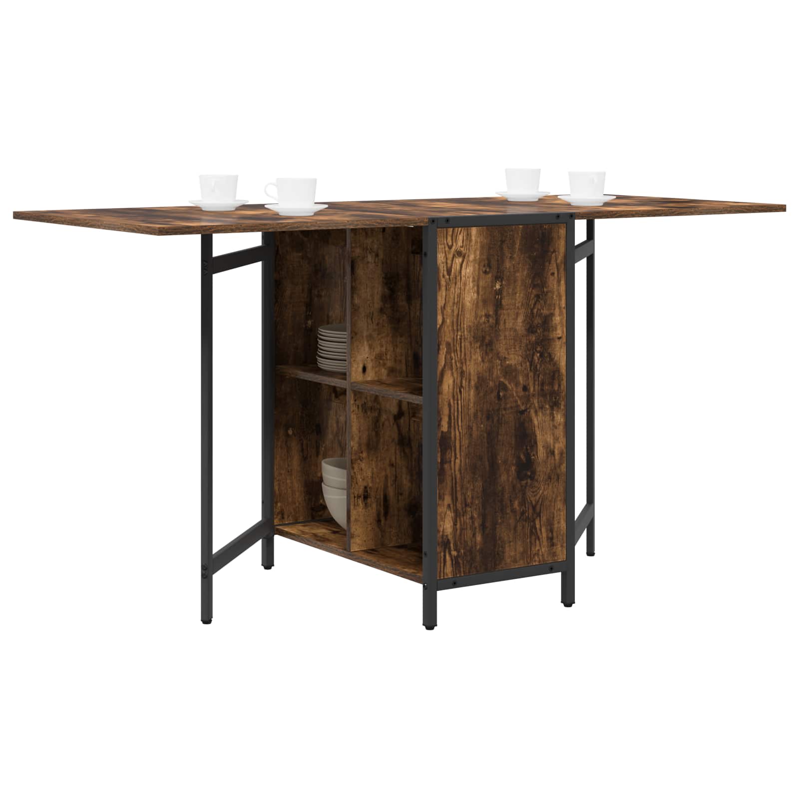 Esstisch 144 x 60 x 75 cm Holzwerkstoff Schwarze Eiche