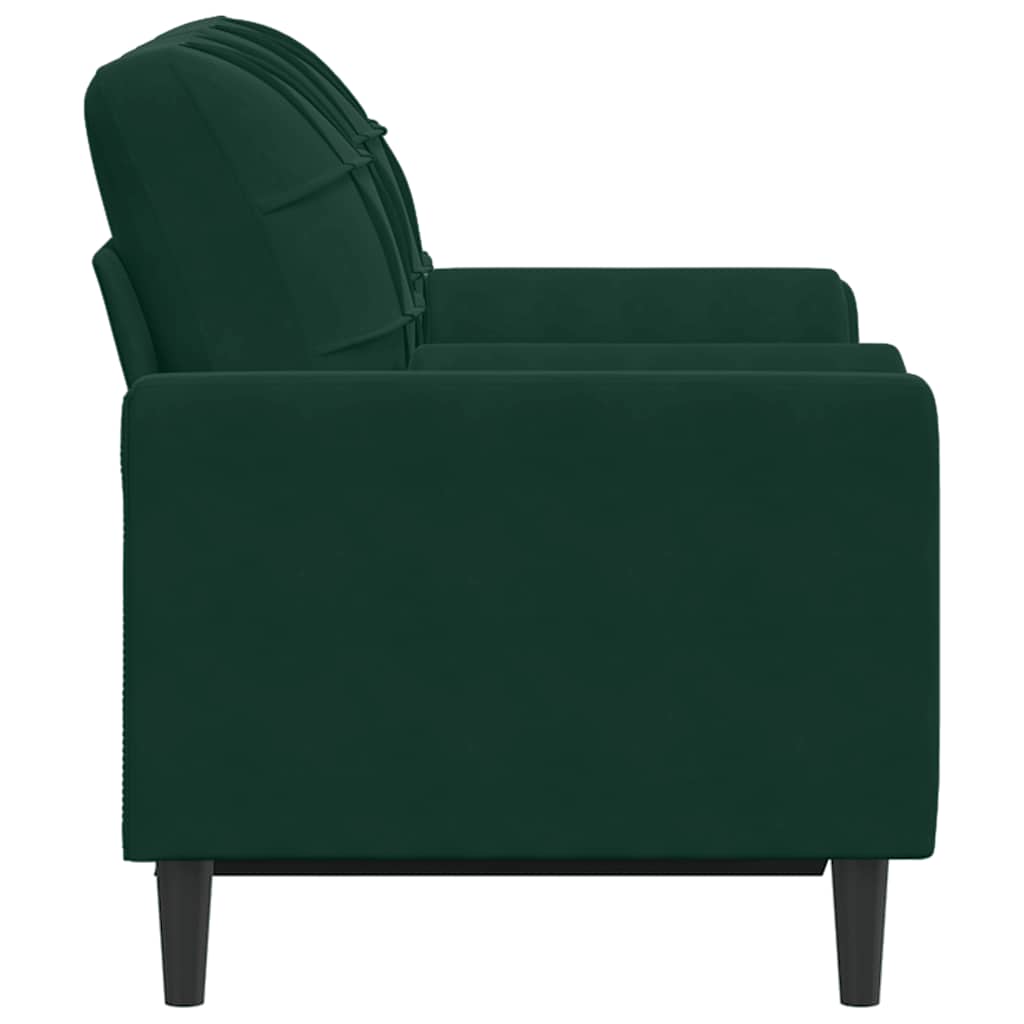 2-Sitzer-Sofa mit Zierkissen Hellgrau 120 cm Samt