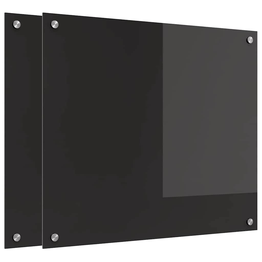 Küchenrückwand 2 pcs Weiß 70 x 40 cm Gehärtetes Glas