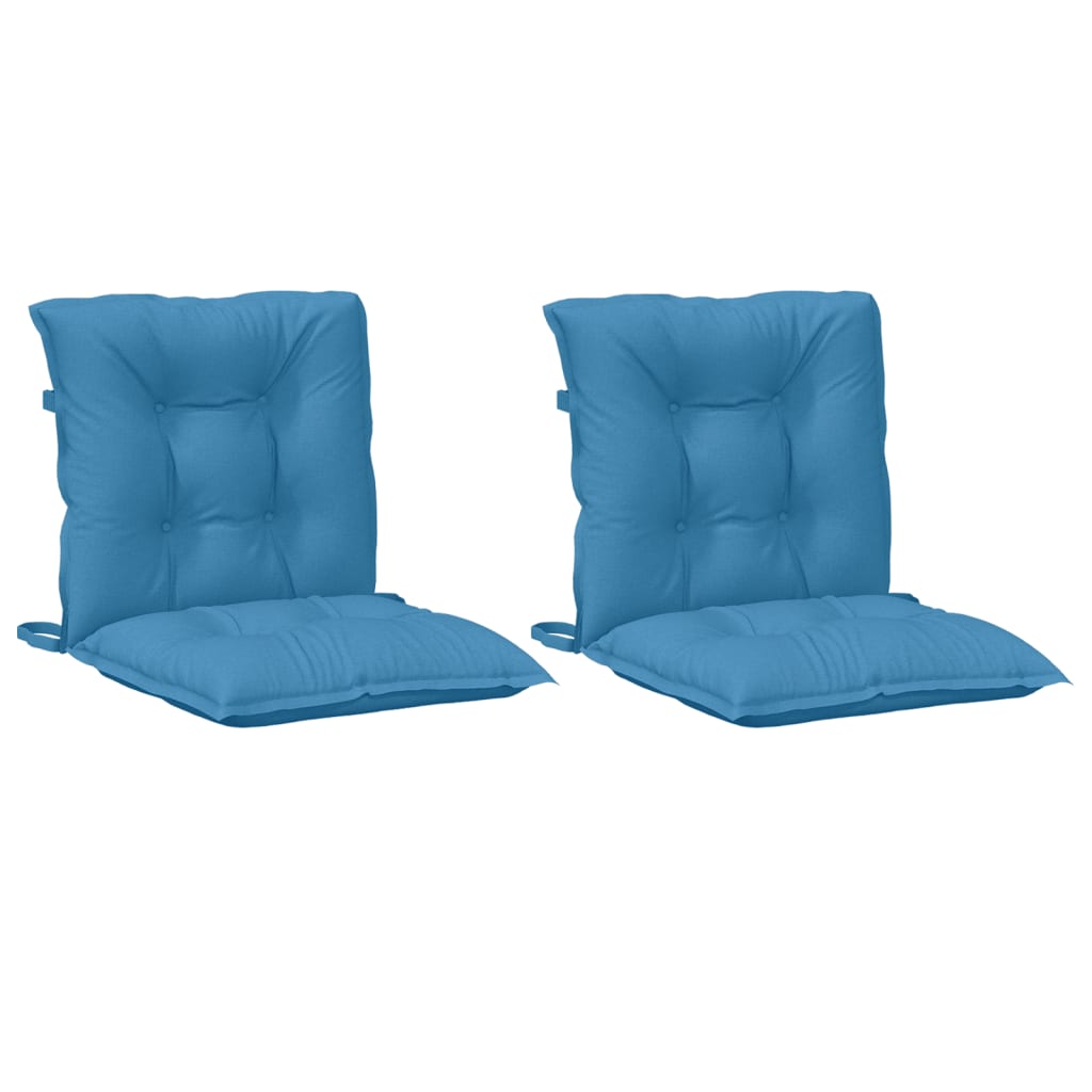 Niedriglehner-Auflagen 2 Stk Melange Anthrazit 100x50x7cm Stoff