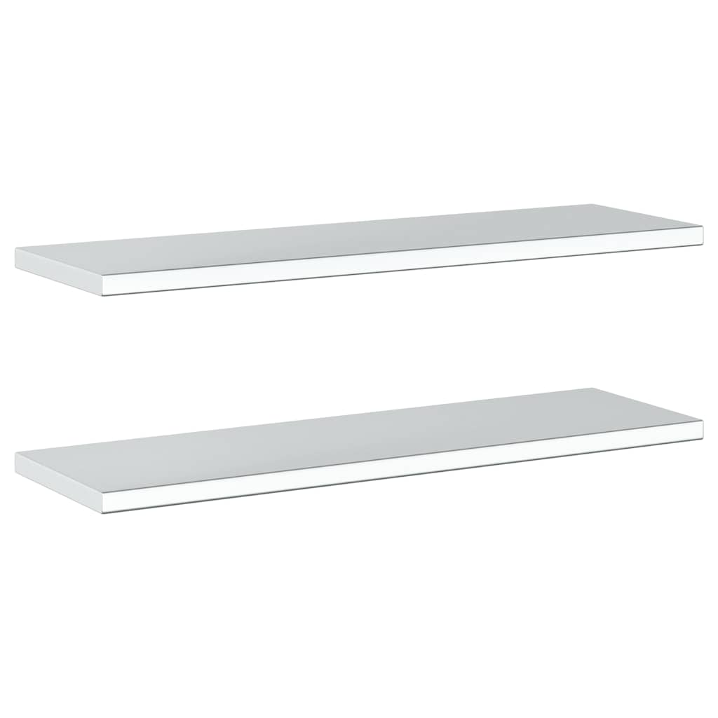 Wandregale 2 Stk. 100x40 cm Silbern Edelstahl