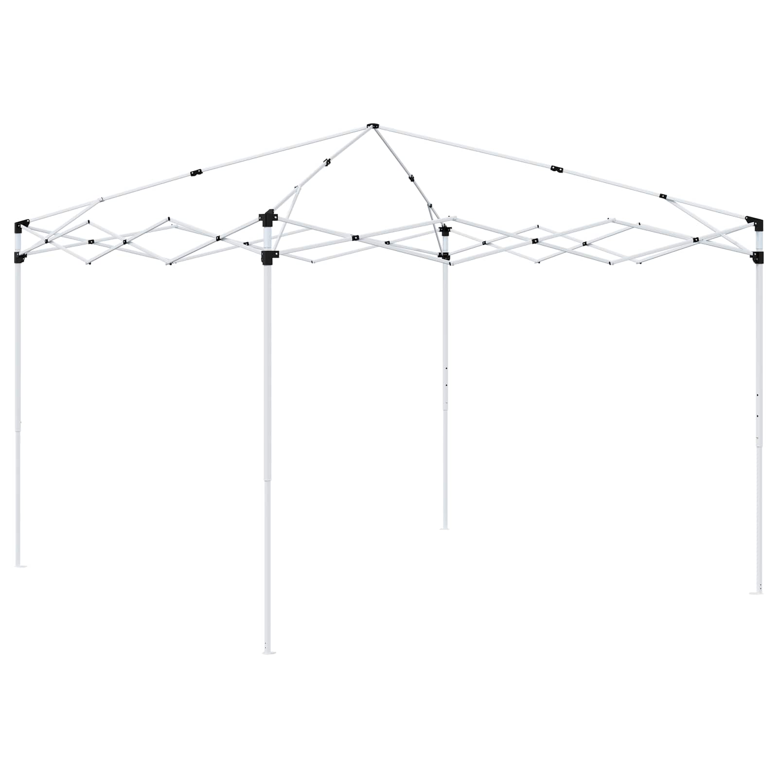 Pop-up Partyzelt 288 x 288 x 245 cm Creme Oxford-Stoff