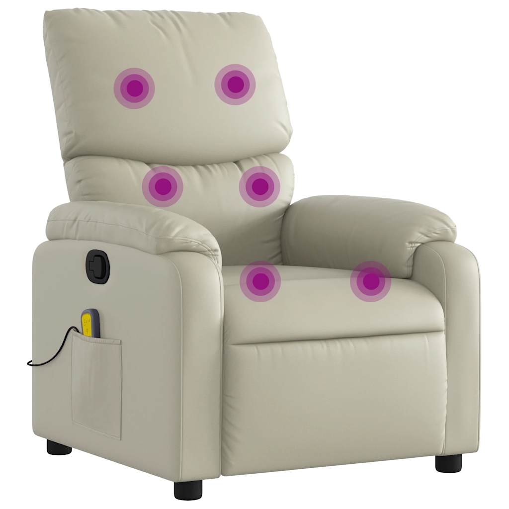 Massage-Relaxsessel, Kunstleder, Schwarz