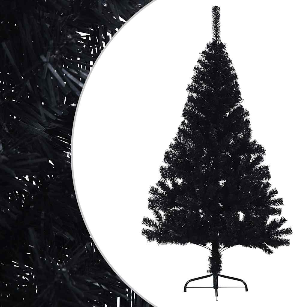 Künstlicher Halb-Weihnachtsbaum mit Ständer Grün 150 cm PVC
